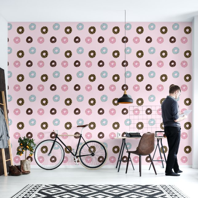 Papier Peint Jolis gâteaux roses (Salon)