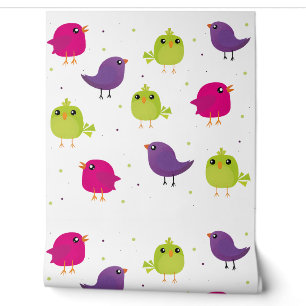 Papier Peint Jolis oiseaux colorés