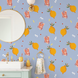 Papier Peint Jour d'été au citron mignon