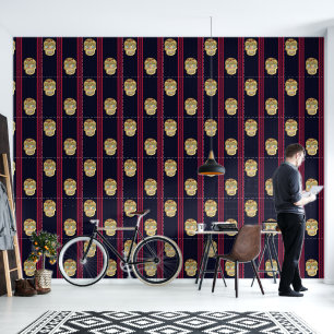 Papier Peint Jour du crâne de sucre mort (Blonde Presswood)