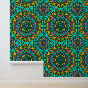 Papier Peint Joyau de Mandala bohémien Main Tonée Dentelle Flor