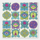 Papier Peint Joyau Whimsical Tons Main dessinée Boho Frame (Recto)