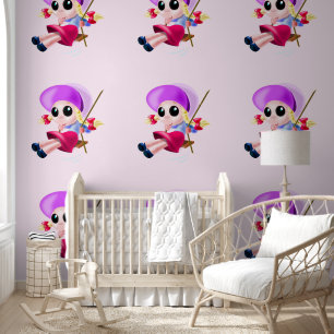 Papier Peint Joyeuse fille qui balance