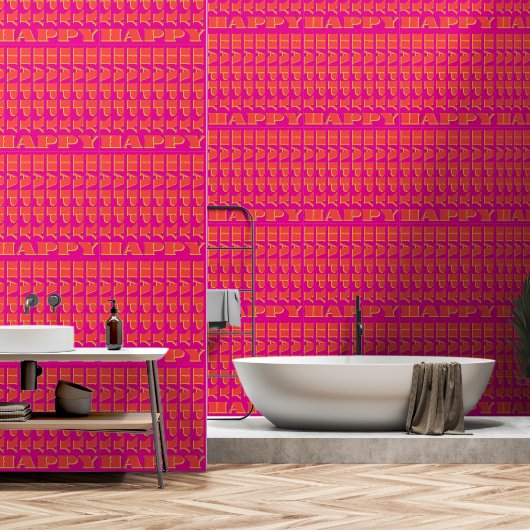 Papier Peint Joyeuse Joyeuse Fuchsia (Salle de bain)
