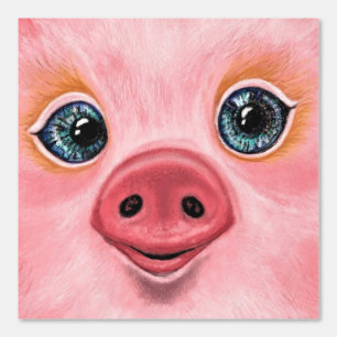 Papier Peint Joyeux bébé porc drôle