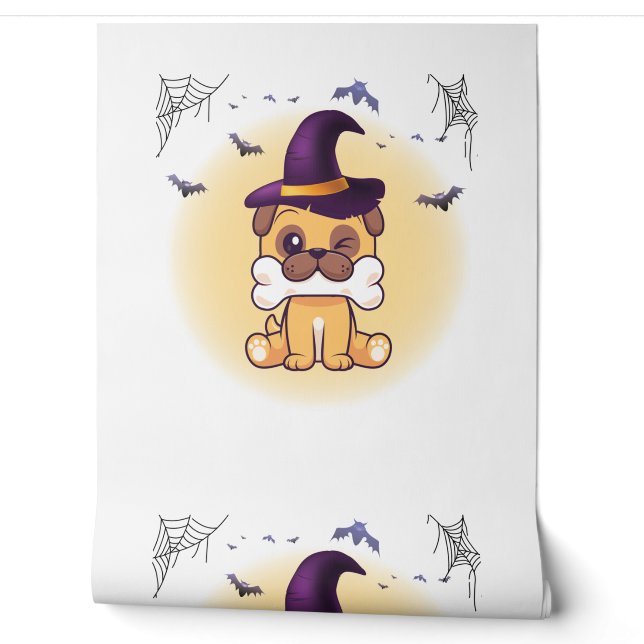 Papier Peint Joyeux chien d'Halloween (Déroulement)