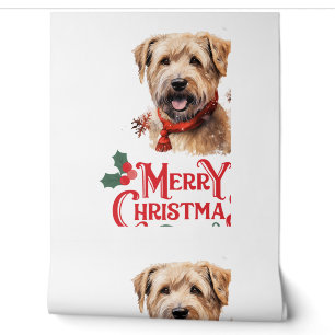 Papier Peint Joyeux Noël Staffordshire Bull Terrier