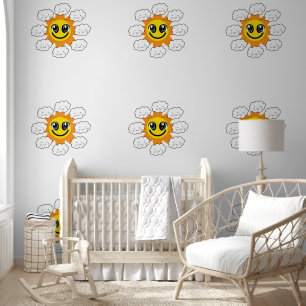 Papier peint Joyeux soleil avec nuages