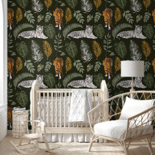 Papier Peint Jungle du tigre blanc