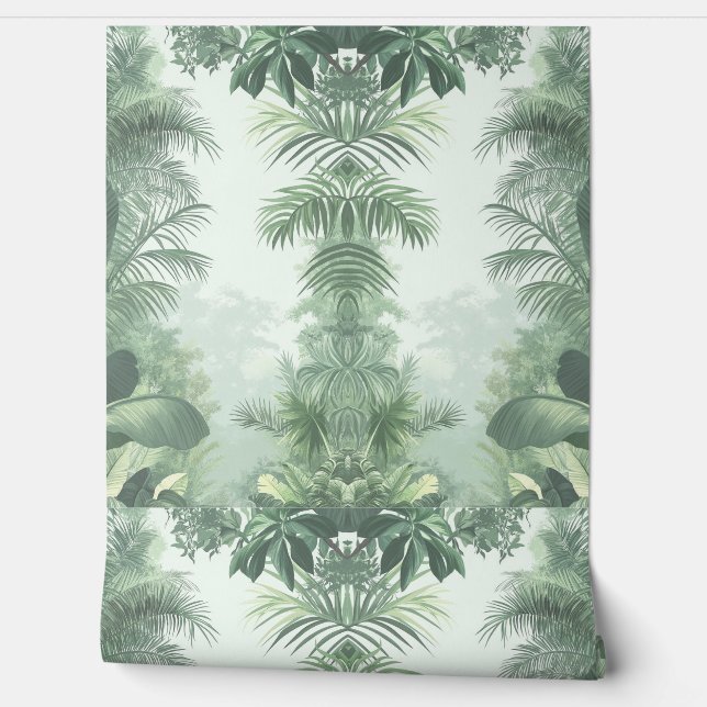 Papier Peint Jungle Tropicale Feuillage Vert Nature (Déroulement)