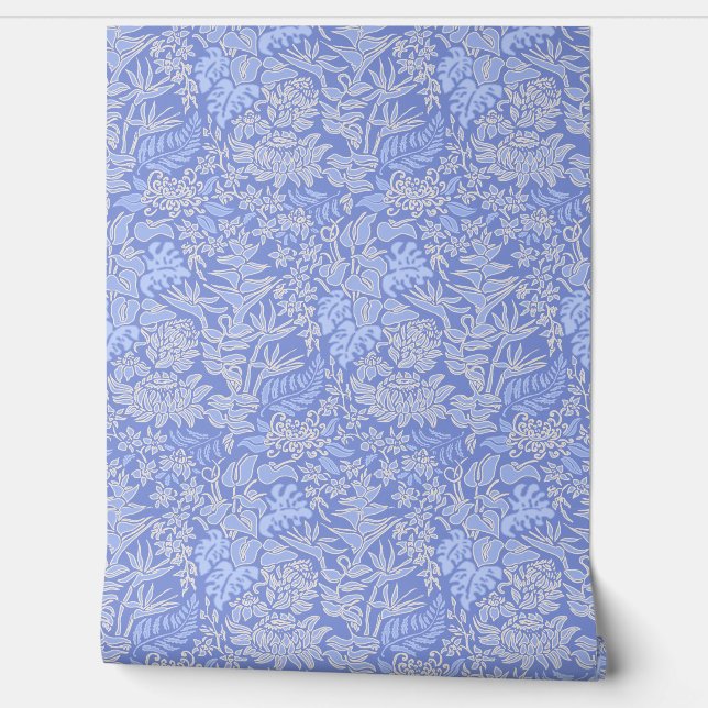 Papier Peint Kauai Morning Floral de Protea hawaïen - Peri (Déroulement)