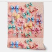 Papier Peint Kawaii Cute Nursery Pastel Bows & Candies Motif (Déroulement)