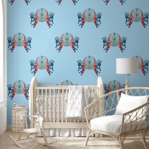 Papier Peint Kokopelli Duo - L'Homme Dans Le Maze - Symboles 1a