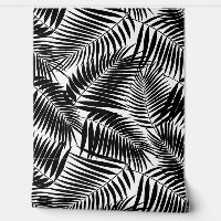 Kona Palms Hawaiian Tropical Leaf - Noir