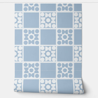 Papier Peint (L) 2502223B Retro Geometric Tiles Blue