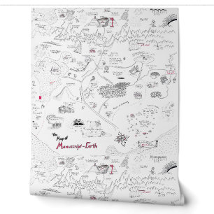 Papier Peint La carte de la Terre Manuscrit