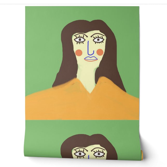 Papier Peint la femme art abstrait (Déroulement)