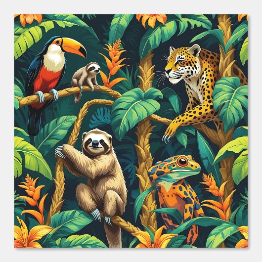 Papier Peint La forêt amazonienne crée Peel and Stick (Recto)