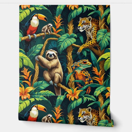 Papier Peint La forêt amazonienne crée Peel and Stick (Déroulement)