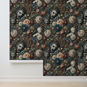 Papier Peint La pépinière tombée - Design floral gothique