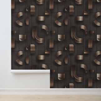 Papier Peint Labyrinthe Moderne (Métallique) Luxe