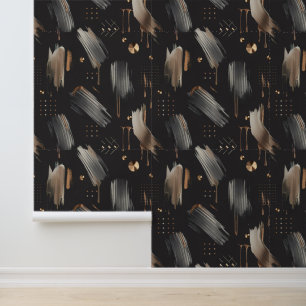 Papier Peint Labyrinthe Moderne (Peinture Métallique) Luxe
