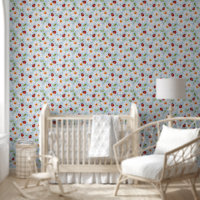 Ladybug Daisy Girl's Nursery Bedroom Blue