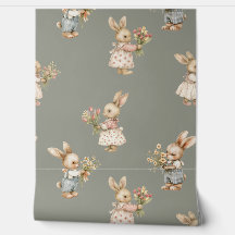 Lapin mignon lapin et fleurs