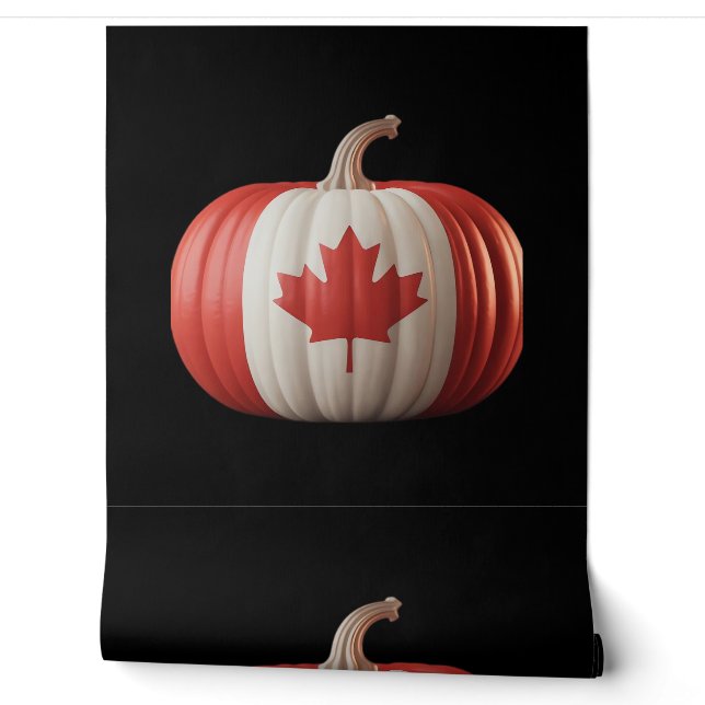 Papier Peint Le Citrouille du drapeau canadien Maple Leaf remer (Déroulement)