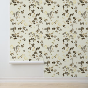 Papier Peint Le pavot de Van Gogh et les fleurs d'Iris en beige