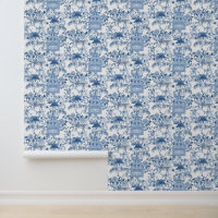 Léopard Chinoiserie Pagode bleu et blanc