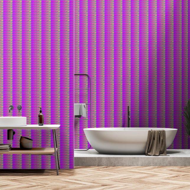 Papier Peint  Léopard Coloré  (Salle de bain)