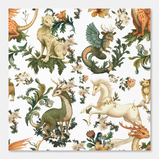 Papier Peint Les animaux mythiques Créatures forestières (Recto)