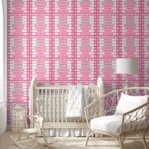 Papier Peint Les Enfants Jours Pink De La Semaine Apprendre Le