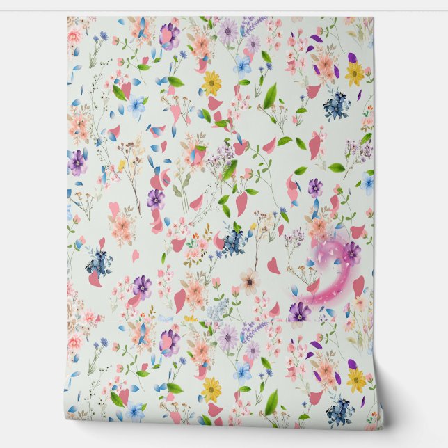 Papier Peint Les fleurs dans le fond d'écran du vent (Déroulement)