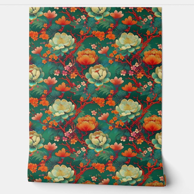 Papier Peint Les poneys japonais sur l'émeraude (Déroulement)