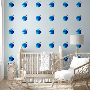 Papier Peint L'étoile au-dessus de la lune bleue