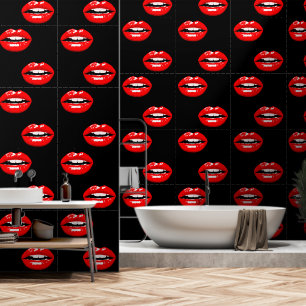 Papier Peint Lèvres rouges brillantes Couleur personnalisée Noi