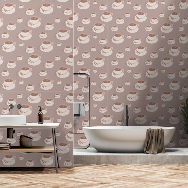 Papier Peint L'heure du café (Salle de bain)
