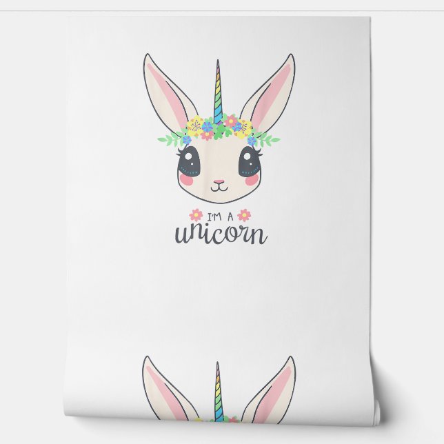 Papier Peint licorne de lapin mignonne et drôle (Déroulement)
