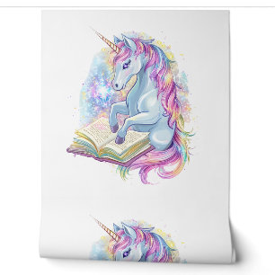 Papier Peint Licorne de Livre Magique (1)
