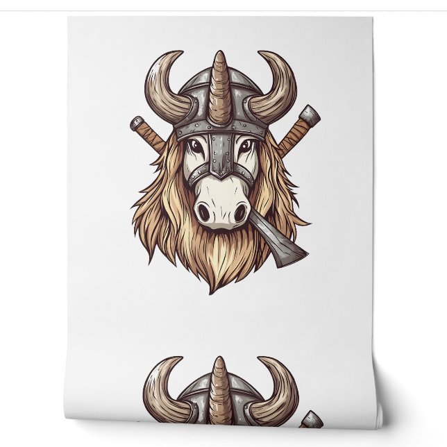 Papier Peint Licorne Guerrier Viking (1) (Déroulement)