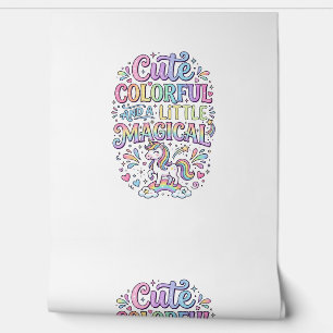 Papier Peint Licorne Mignonne Colorée et un Peu Magique Origina