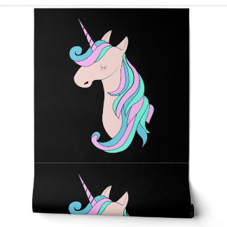 Papier Peint licorne rose