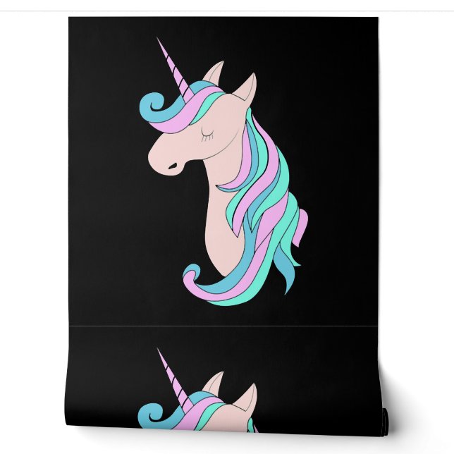 Papier Peint licorne rose (Déroulement)