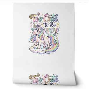 Papier Peint Licorne Trop Mignonne pour être Ordinaire Vecteur