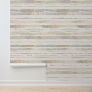 Papier Peint Lignes artistiques croisées horizontales encre cou