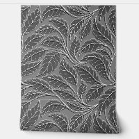 Lignes courbes Branches Feuilles Noir G621
