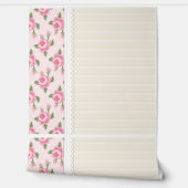 Papier Peint Lignes de rose épanouie (Déroulement)