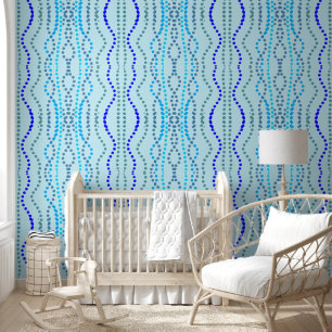 Papier Peint Lignes verticales bleues